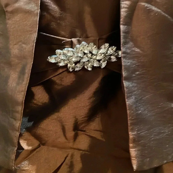 Chocolate Brown Formal Dress - Picture 3 of 8